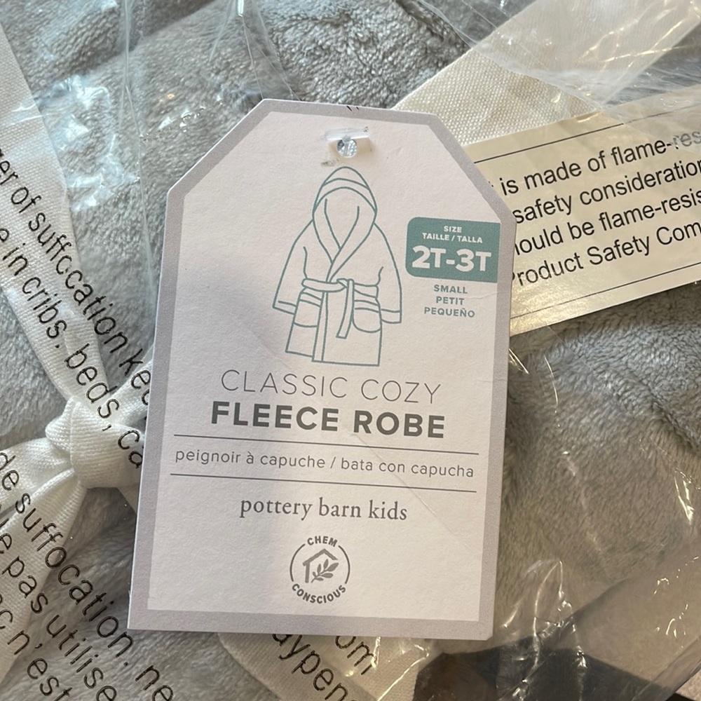Pottery Barn Kids classic cozy fleece robe